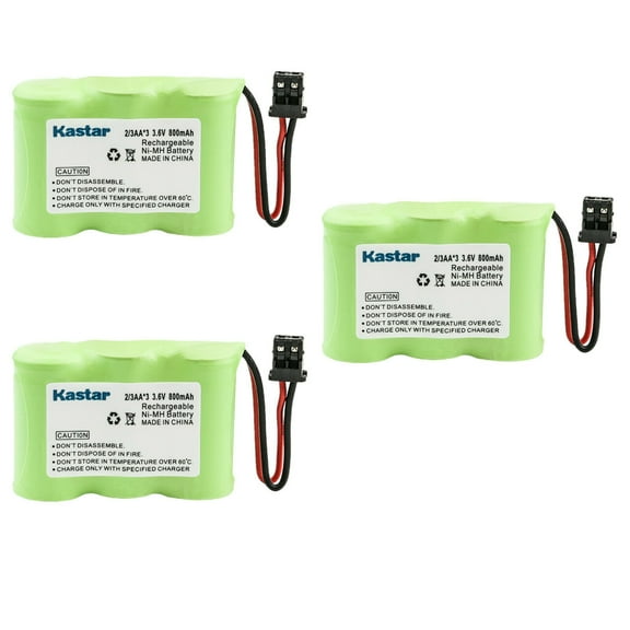 Kastar 3-Pack 2/3AA 3.6V 800mAh Ni-MH Battery Replacement for Panasonic KX-T3965 KX-T3967 KX-T3980 KX-T4168 KX-T4200 KX-T4200R KX-T4300 KX-T4310 KX-T4330 KX-T4340 KX-T4342 KX-T4350 KX-T4360 KX-T4365