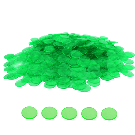 GSE Green Bingo Chips  500 Pieces 3/4-Inch High-Contrast Transparent Counting Chips for Bingo Games  Parties price history on PriceWatchPro