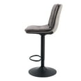 thumbnail image 6 of Bar Stools Sets of 2, Adjustable Counter Stools Bar Chairs, Microfiber Fabric Vintage Design Swivel Barstools Air Lift Stools Counter 360 Degree Swivel Seat Top, for Home, Living Room, Bar, SS2944, 6 of 10