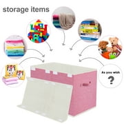 Homyfort Large Toy Box for Girls,Toy Chest for Kids -Collapsible Toy Storage Organizer with Lid Toy Bin Storage Organizer for Nursery, Playroom, Bedroom , Closet, Living Room, Kindergarten (Pink)