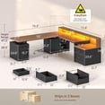 thumbnail image 2 of 76.8" x 72.8" Farmhouse L Shaped Electric Standing Desk with 3 Drawers and Storage Cabinet, 2 of 8