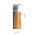 thumbnail image 2 of Molinillo manual para el hogar, artefacto de sal marina para pimienta, molinillo de pimienta de madera de acacia (mármol blanco) MFZFUKR CPB-US-YYM460-4, 2 of 5