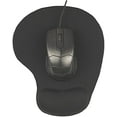 thumbnail image 1 of Office Mousepad with Gel Wrist Support - Ergonomic Gaming Desktop Mouse Pad Wrist Rest - Design Gamepad Mat Rubber Base for Laptop Computer -Silicone Non-Slip Special-Textured Surface (Black), 1 of 7
