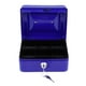 thumbnail image 5 of Caja de acero inoxidable para guardar monedas y billetes, con compartimentos, 15 cm Azul, 5 of 8