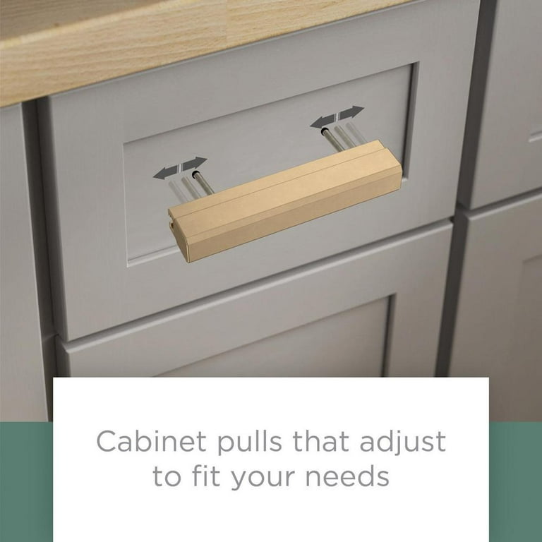 Tapered Edge 1 in. to 4 in. (25 mm to 102 mm) Matte Black Adjustable Drawer Pull Tapered Edge 1 in. to 4 in. (25 mm to 102 mm) Matte Black Adjustable Drawer Pull