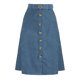 thumbnail image 2 of FALDA MIDI DE CORDUROY PARA MUJERES INSPIRADA EN CHIC, CINTURA ALTA, CON BOTONES Y CINTURÓN, TALLA XL, AZUL, 2 of 6