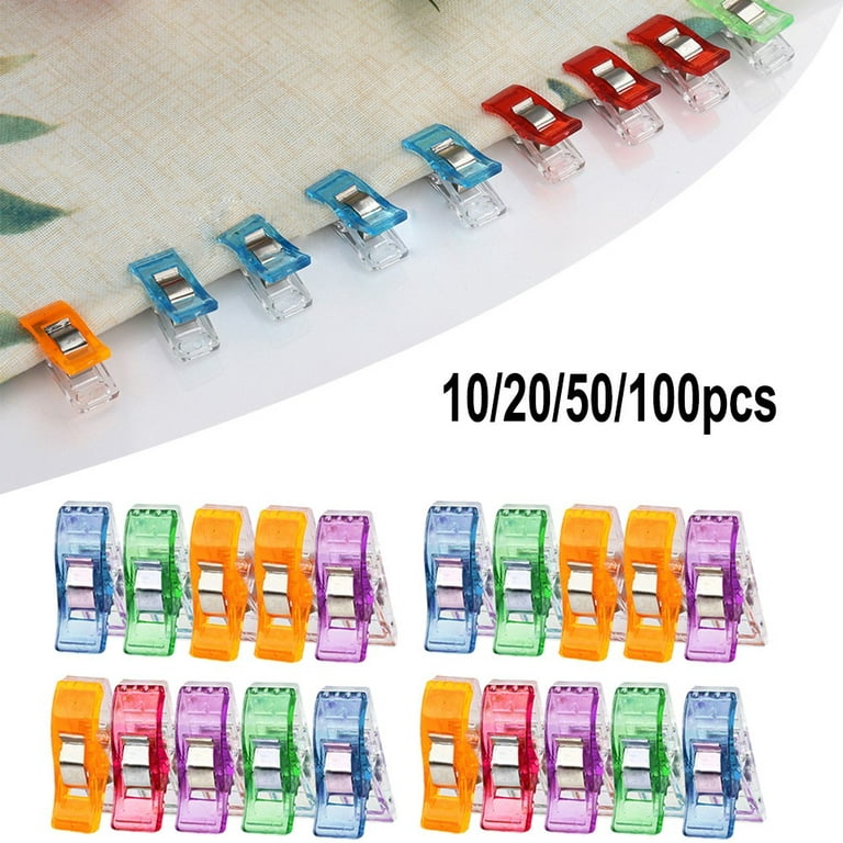 10/50Pcs DIY Sewing Clips Patchwork Accessories Fabric Clamps For Quilting  Craft Sewing Needlework Plastic Clips Sewing Supplies