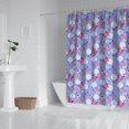 thumbnail image 2 of Blue Butterfly Flower Pattern Shower Curtain 84"x72" ,Bathroom Decorative Shower Curtains Set with 12 Hooks,Modern Waterproof Washable Shower Curtain, 2 of 6