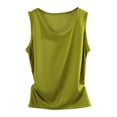thumbnail image 2 of Endives Women's Cotton Tank Top Fitness Round Neck Wrapped Camisole Top Vest Basic Layer Tank Top Sport Wear Green, 2 of 7