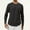 Black, variant on Men's Cotton Crewneck T-Shirts Long Sleeve Plain Tee Moisture Wicking Casual Tshirts Solid Color Blue