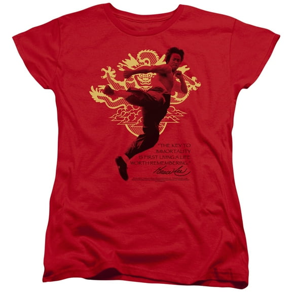 Bruce Lee Immortal Dragon S/S Women's T-Shirt Red