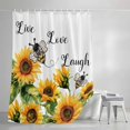 thumbnail image 3 of Shower Curtains for Bathroom, Sunflower Bee Waterproof Fabric Shower Curtain, Vintage Yellow Floral Farmhouse Watercolor Decorative Bathroom Curtain for Bathtub, 36"x72", No Hooks Included, 3 of 9