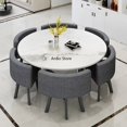 thumbnail image 4 of Commercial Store Negotiation Reception Home 6 People Round Simple Dining Table And Chair Combination Multifunction Furniture HY My Lux Decor Round, 4 of 21