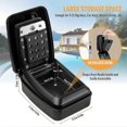 thumbnail image 2 of Waterproof Key Safe Box Wall-mounted Key Box Outdoor Key Box Safe Key Box Wall-mounted Key Safe Box-share Access To Your Keys Safely Black 121*95*62mm, 2 of 5