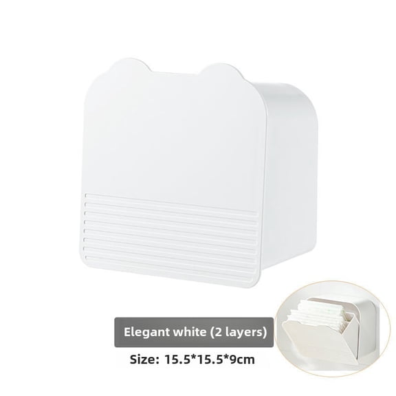 Wall mounted toilet sanitary napkin storage box, toilet makeup cotton swab storage box, makeup remover cotton storage box
