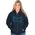 thumbnail image 4 of Mermaid Dreams Water Babies Beach Day Women Plus Size Zipper Hoodie Brisco Brands 5X, 4 of 5
