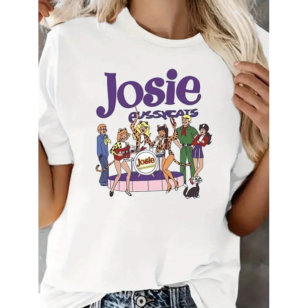 Vibrant Cartoon & Letter Print Relaxed Fit T-Shirt - Women's Activewear, Round Neck, Short Sleeve, Comfy Sports Tee for Casual Wear - Soft, Breathable, and Moisture-Wicking Fabric