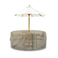 thumbnail image 3 of COVERS&ALL Patio Round Table and Chair Set Cover with Umbrella Hole - Heavyduty 12 Oz Waterproof Outdoor Backyard Furniture Cover with Air Pocket & Drawstring for Snug fit. (70" Dia x 23" H, Beige), 3 of 8