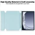 thumbnail image 4 of ELEHOLD Leather Protective Case for Samsung Galaxy Tab A9 Plus 11.0",Clear Back Case Multi-Angle Kickstand 360° Rotating Swivel Stand Function Protective Shockproof Cover for Samsung Tab A9+,Blue, 4 of 6