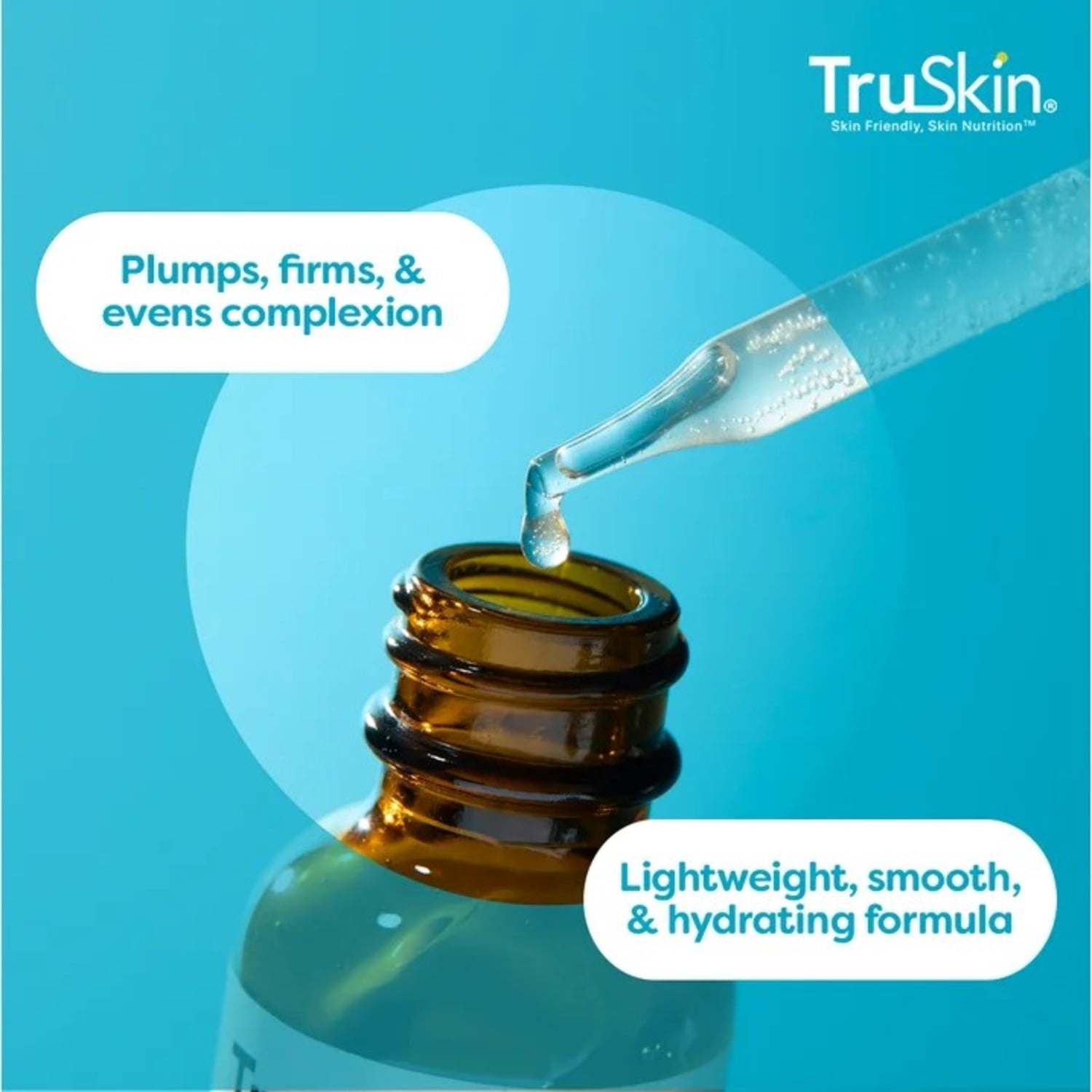 (3 pack) TruSkin Hyaluronic Acid Face Serum, Dual-Action Hydration with Ceramides & Aloe, 1 fl oz