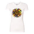 thumbnail image 3 of Sunflower Animal Print Fashion Womens Slim Fit Junior Tee, White, Small, 3 of 5