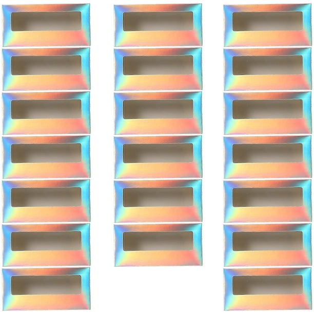 Empty Lash Box 20Pcs Storage Solution For Women Beauty Shop Use Multi Color Practical Design Glitter Paper