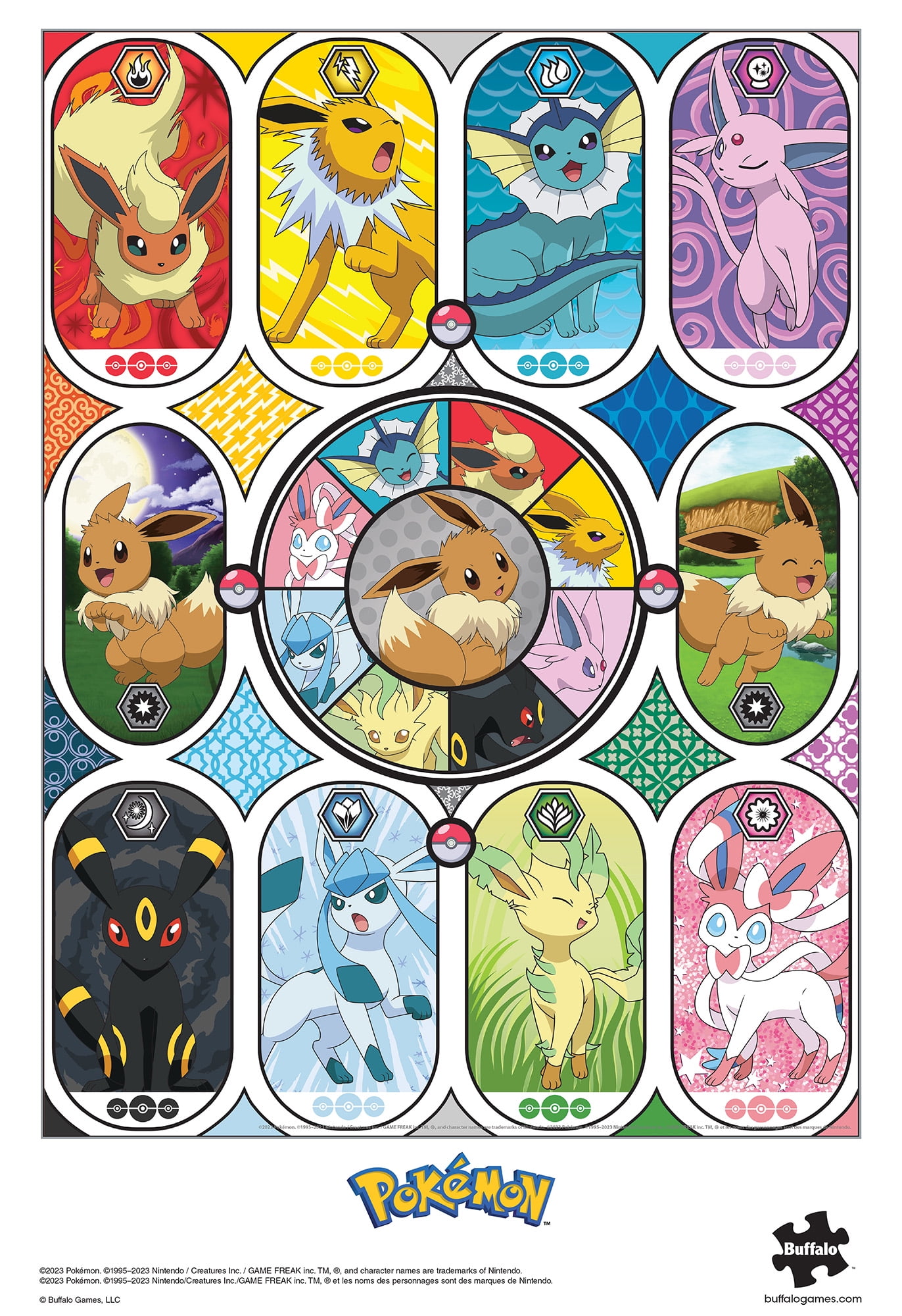 Buffalo Games 1000-Piece Windows of Eevee Interlocking Jigsaw Puzzle for Adults Ages 14+