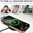 thumbnail image 3 of ELEHOLD Magnetic Case for iPhone 17 Pro Max, Shockproof Leather Phone Case, Raised Edge for Screen & Camera,Rosegold, 3 of 7