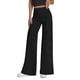 thumbnail image 1 of Pantalones Palazzo de Pierna Ancha PRETTYGARDEN Negro Talle Pequeño de Cintura Alta, 1 of 4
