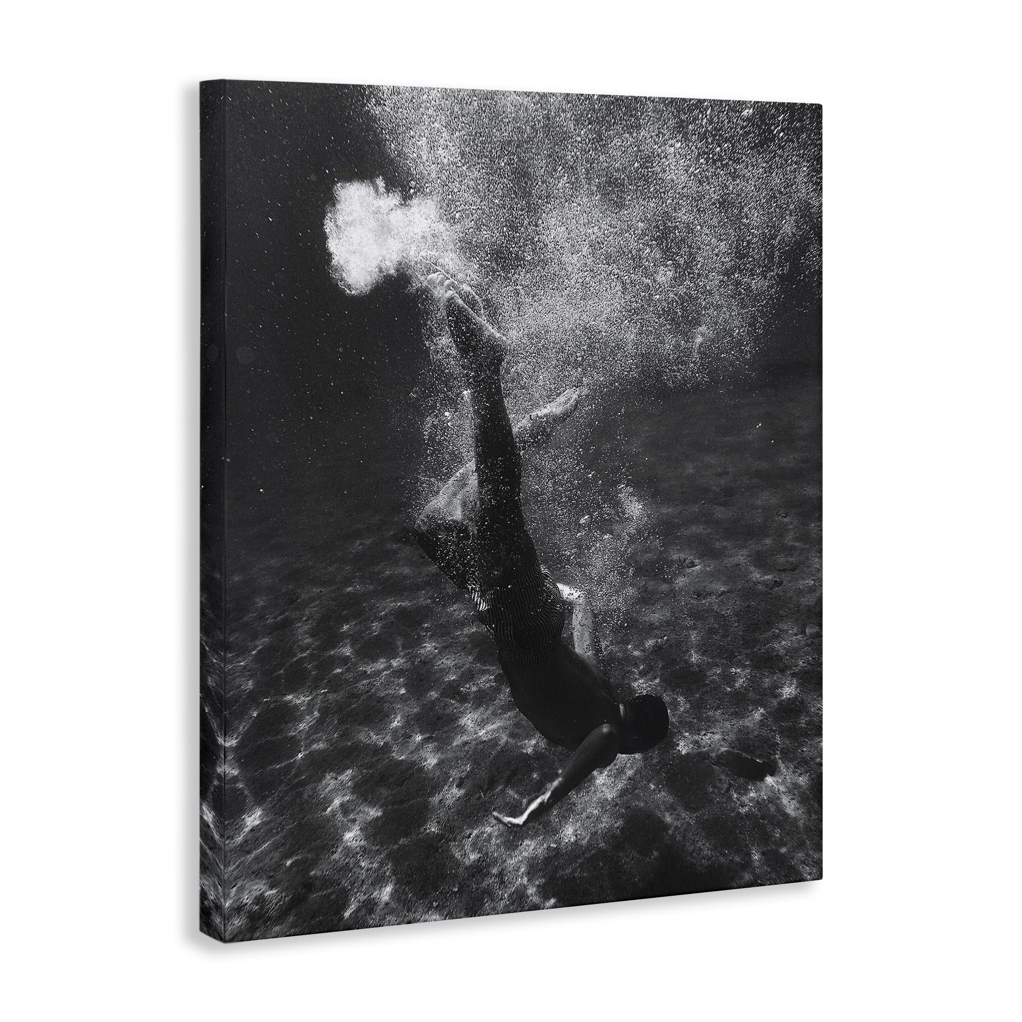 Stupell Industries Deep Ocean Diving Novelty Photography Gallery Wrapped Canvas Art Print Wall Art, 36 x 48