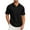 Black, variant on Jalioing Mens Summer Shirts Dressy Casual Collared Button Up Golf Shirt Basic Plain Athletic T Shirt with Pocket