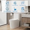 thumbnail image 6 of 1.1/1.28 GPF Dual-Flush Elongated One-Piece Toilet in White, Water Sense Certified, Comfort Chair Height with Antimicrobial Glazed Surface (Seat Included), 6 of 15