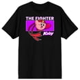 thumbnail image 7 of Kirby The Fighter Chest Print Men's Black Graphic Tee-XXL, 7 of 7