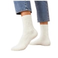thumbnail image 3 of MKOSPLRT Winter Warm Home Sleeping Socks for Ladies White Plush Thick Flannel Fleece Mid‑Calf Floor Socks Cozy Fluffy Casual House Socks Night Rest Indoor Lounging, 3 of 8