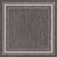 thumbnail image 1 of Unique Loom Outdoor Border Solid Tonal Rug 7' 10 x 7' 10 Square Black/Gray, 1 of 1