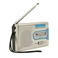 thumbnail image 1 of Mini altavoz de radio AMFM compacto con antena telescópica: ¡diseño plateado!, 1 of 9