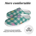 thumbnail image 6 of Daiia Starfish On Checkered Background Print Women’s Fuzzy Slippers Memory Foam Lightweight House Shoes Cozy Loafer Flannel House Shoes-35/36, 6 of 7