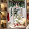 thumbnail image 3 of Valances for Windows Snowman Merry Christmas Rod Pocket Cafe Window Treatments Valance Curtains for Kitchen Bathroom Laundry Basement Windows 54"x18", 3 of 7