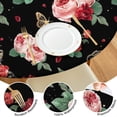 thumbnail image 4 of Round Fitted Tablecloth with Elastic Edges Fits 45"-52" Round Tables Pioneer Colorful Floral Waterproof Table Cover Washable Indoor and Outdoor for Party Kitchen Dinner Banquet Patio Picnic, 4 of 7