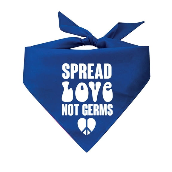 Spread Love Not Germs Triangle Dog Bandana