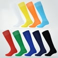 thumbnail image 2 of harmtty Long Tube Socks Breathable Sweat Absorption No Odor Elastic Long Tube Socks for Playing Football,Yellow, 2 of 8