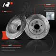 thumbnail image 5 of A-Premium 11.09 inch(281.69 mm) Rear Drilled and Slotted Disc Brake Rotors + Ceramic Pads Kit Compatible with Select Honda Models - CR-V 2002 2003 2004 L4 2.4L, 6-PC Set, 5 of 8