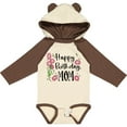 thumbnail image 3 of Inktastic Happy Birthday, Mom Pink Flowers Boys or Girls Long Sleeve Baby Bodysuit, 3 of 5