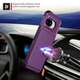 thumbnail image 5 of for Google Pixel 9A Case with Credit Card Holder, Magnetic Back Flip Case PU Leather Wallet Cover for Women Men, All-Round Shockproof Rugged Protective Phone Case for Google Pixel 9A, Purple, 5 of 6
