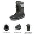 thumbnail image 2 of Dream Pairs Toddlers Kids Boys Girls Winter Snow Boots Waterproof Outdoor Shoes KMONTE-1 BLACK/GREY Size 13, 2 of 6