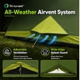thumbnail image 3 of Sophia & William 12 Person Camping Tent 16x11FT All-Weather Large Family Cabin Tent with 3 Rooms and 6 Mesh Windows, Green, 3 of 10