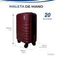thumbnail image 3 of MALETA DE MANO RIGIDA 20 PULGADAS CON RUEDAS 360 Y CANDADO TSA MARCA GRAVITA, 3 of 6