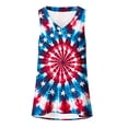 thumbnail image 7 of Crgrtght Plus Size Tank Tops for Women Tie Dye V Neck Sleeveless Graphic Casual Holiday Beach Summer Loose Flowy Blouse, Blue XXL, 7 of 7