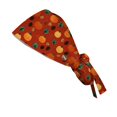 thumbnail image 5 of DORKASM Halloween Scrub Caps Women Caps Working Adjustable Tie Back Hats Saffron One Size, 5 of 6