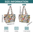 thumbnail image 4 of FORMRS Tote Bag for Women Quilted Large Capacity Travel Work Carry On Shoulder Handbag, Black Flowers Pattern, 4 of 7